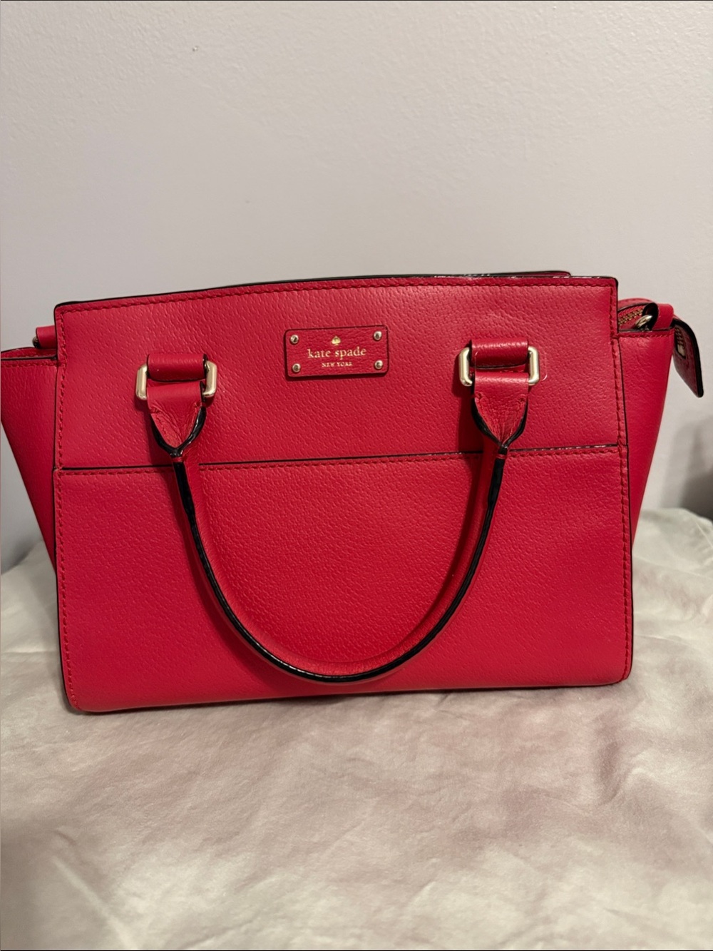 kate spade Red Leather Purse with Gold Hardware